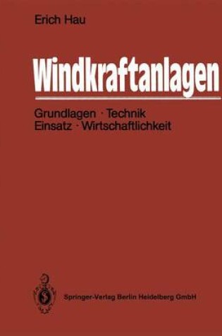 Cover of Windkraftanlagen