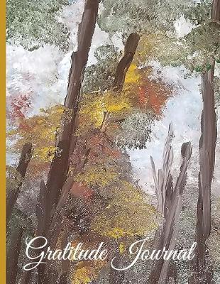 Book cover for Gratitude Journal - Fall Painting of a Honey Locust Tree