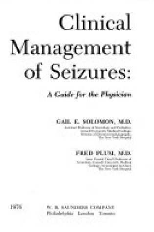 Cover of Clinical Management of Seizures