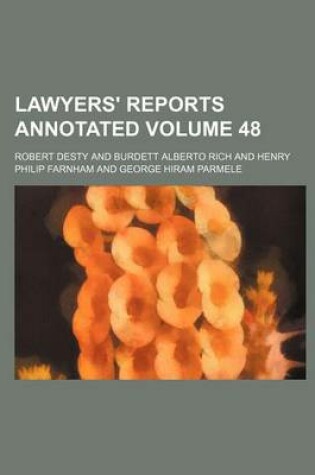 Cover of Lawyers' Reports Annotated Volume 48