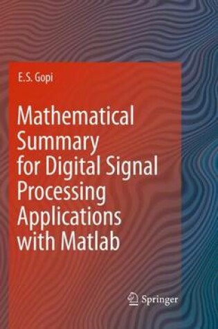 Cover of Mathematical Summary for Digital Signal Processing Applications with Matlab