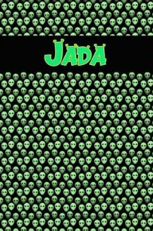 Cover of 120 Page Handwriting Practice Book with Green Alien Cover Jada