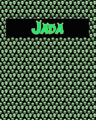 Book cover for 120 Page Handwriting Practice Book with Green Alien Cover Jada