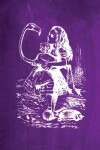 Book cover for Alice in Wonderland Chalkboard Journal - Alice and The Flamingo (Purple)