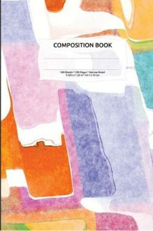 Cover of Abstract Watercolor Composition Notebook, Narrow Ruled
