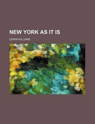 Book cover for New York as It Is