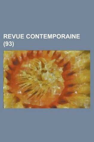 Cover of Revue Contemporaine (93)