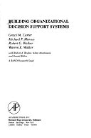 Cover of Building Organizational Decision Support Systems