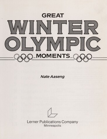 Book cover for Great Winter Olympic Moments