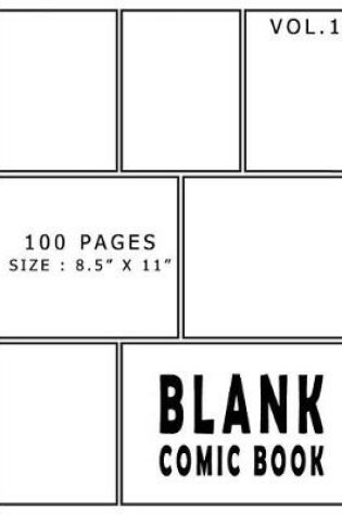 Cover of Blank Comic Book 100 Pages - Size 8.5 x 11 Inches Volume 12