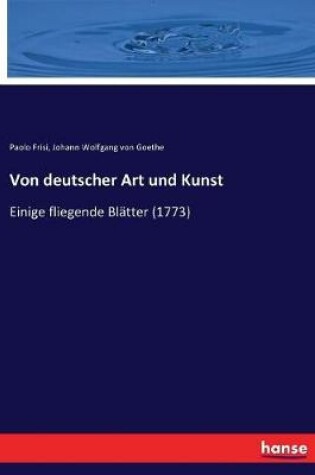 Cover of Von deutscher Art und Kunst