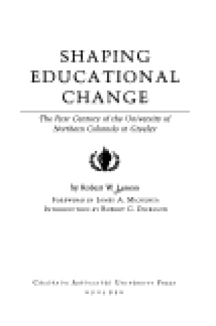 Cover of Shaping Educational Change