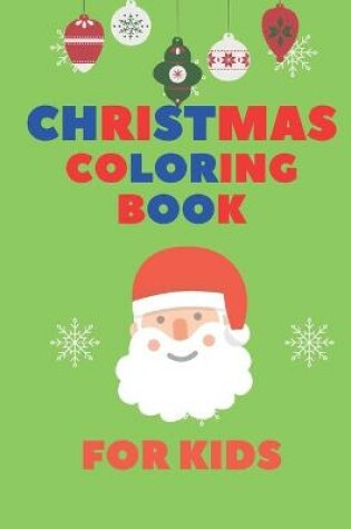 Cover of christmas coloring book for kids