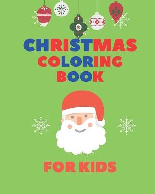 Book cover for christmas coloring book for kids