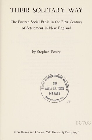 Cover of Their Solitary Way