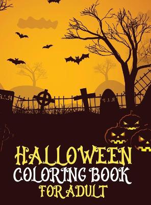 Book cover for Halloween coloring book for adult