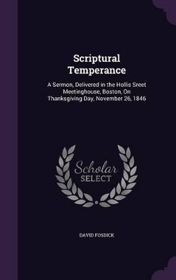 Book cover for Scriptural Temperance