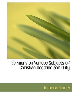 Book cover for Sermons on Various Subjects of Christian Doctrine and Duty