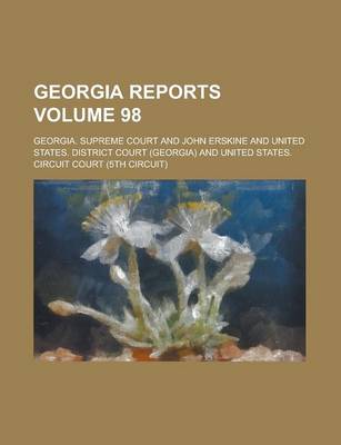 Book cover for Georgia Reports Volume 98