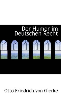 Book cover for Der Humor Im Deutschen Recht