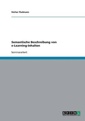 Book cover for Semantische Beschreibung von e-Learning-Inhalten