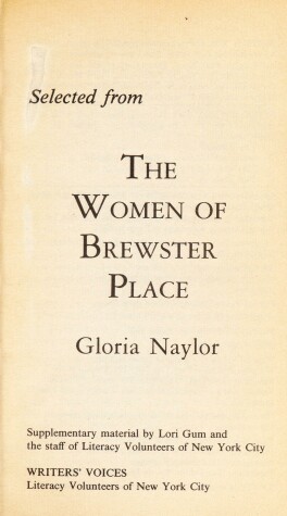 Book cover for Selected from the Women of Brewster Place