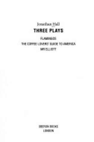 Cover of Hall: Three Plays