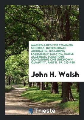 Book cover for Mathematics for Common Schools