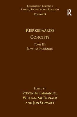 Book cover for Volume 15, Tome III: Kierkegaard's Concepts