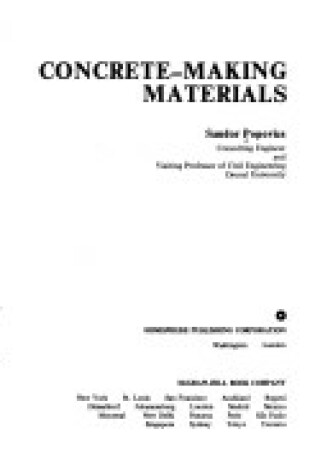 Cover of Concrete Making Materials