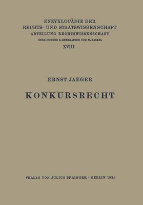 Book cover for Konkursrecht