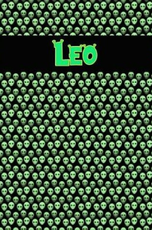 Cover of 120 Page Handwriting Practice Book with Green Alien Cover Leo