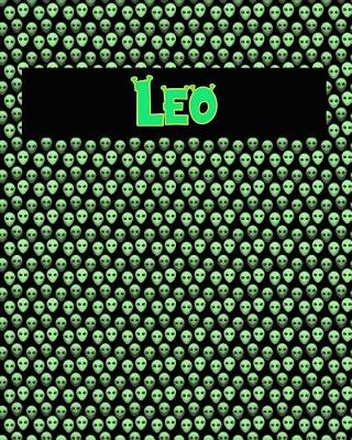 Book cover for 120 Page Handwriting Practice Book with Green Alien Cover Leo