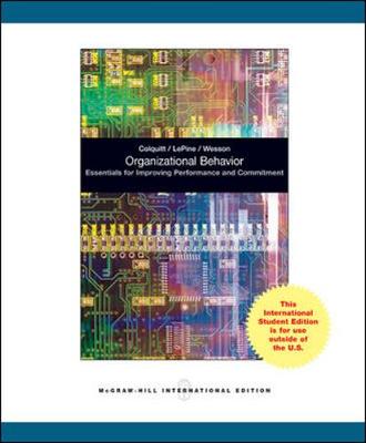 Book cover for Organizational Behavior: Essentials for Improving Performance and Commitment