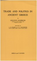 Book cover for Trade and Politics in Ancient Greece