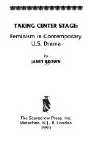 Cover of Taking Center Stage