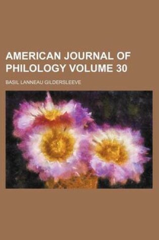 Cover of American Journal of Philology Volume 30