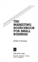 Book cover for Marketing Sourcebook for Small Business