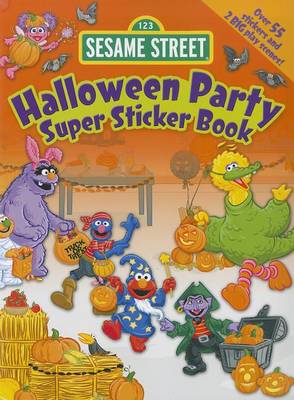 Book cover for Sesame Street Halloween Party Super Sticker Book