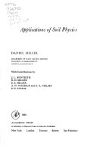 Cover of Applications of Soil Physics