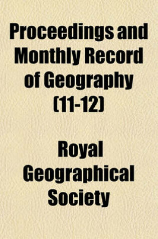 Cover of Proceedings and Monthly Record of Geography (11-12)