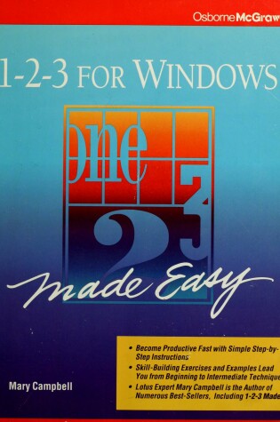 Cover of 1-2-3 for Windows Made Easy