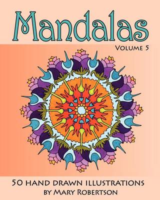 Book cover for Mandalas 50 Hand Drawn Illustrations (Volume 5)