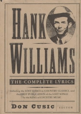 Book cover for Hank Williams: the Complete Lyrics