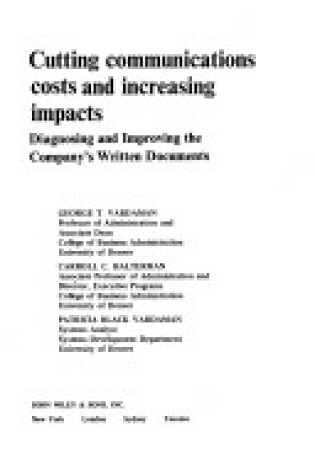 Cover of Cutting Communication Costs and Increasing Impacts