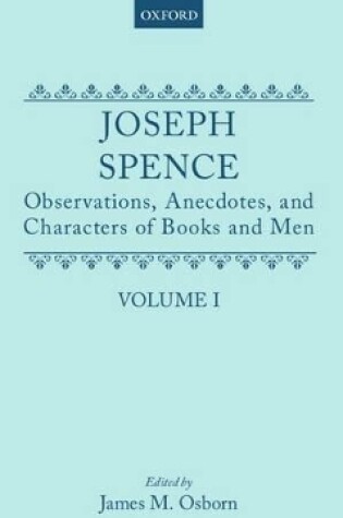 Cover of Observations, Anecdotes and Characters of Books of Man Collected from Conversations