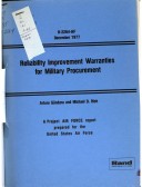 Book cover for Reliability Improvement Warranties for Military Procurement