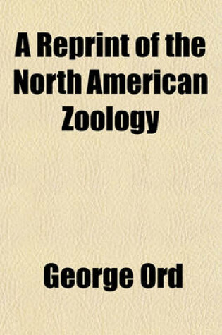 Cover of A Reprint of the North American Zoology