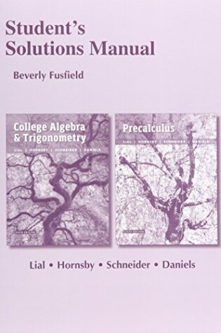 Cover of Student's Solutions Manual for College Algebra and Trigonometry