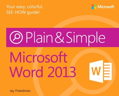 Book cover for Microsoft Word 2013 Plain & Simple